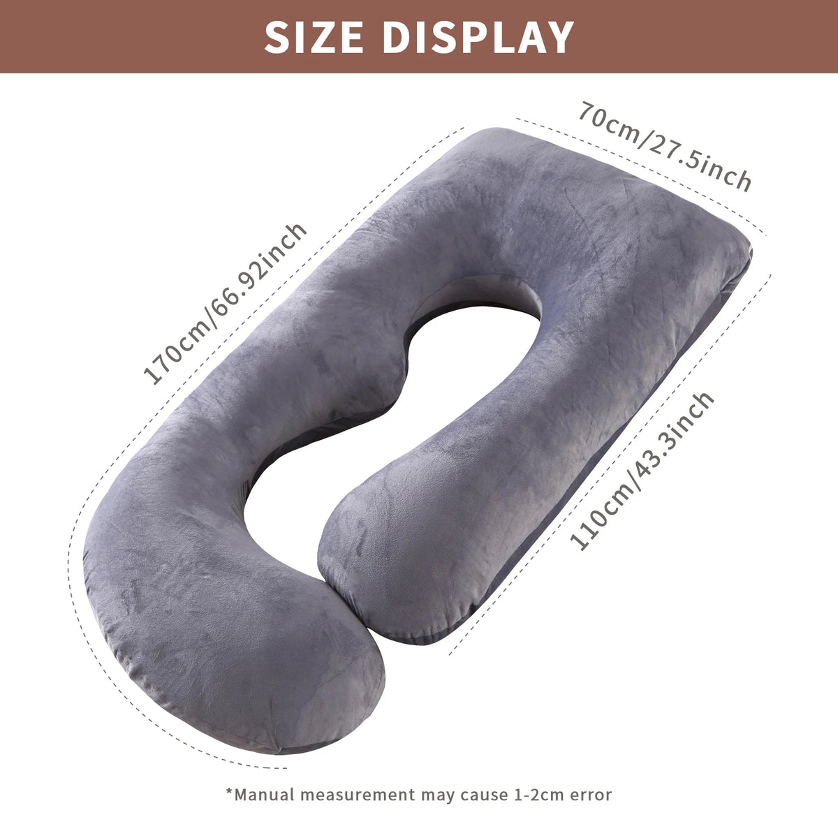 coussin maternité forme mousse mémoire forme gris velours doux support ventre confortable