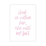 affiche art minimaliste abstraite rose arcs rubans texte manuscrit sans cadre