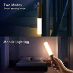 lampe nuit aimantée murale rechargeable texture bois moderne minimaliste blanc
