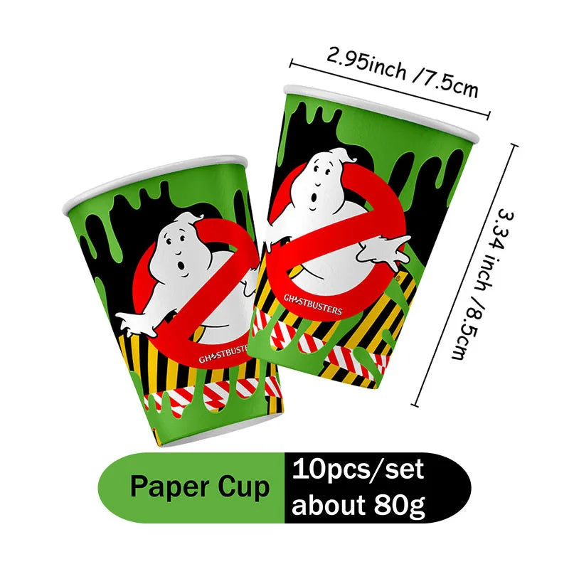 décoration anniversaire ghostbusters assiettes tasses bannières stickers thème festif enfants événement