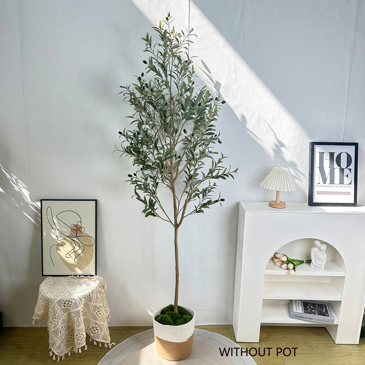 plante artificielle moderne haute qualité 110 200cm feuilles vertes brillantes décoration intérieure extérieure living