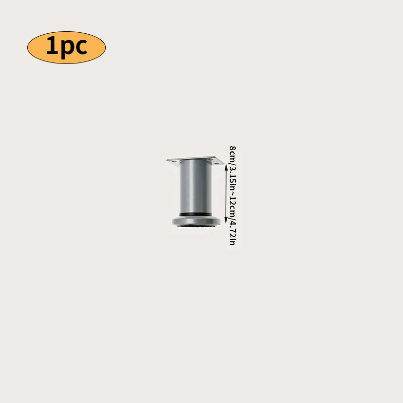 pieds table ajustables moderne argenté lisse opacité 8cm 12cm 18cm 36cm 42cm 68cm 72cm