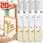 clips fixation cadres blanc beige modernes adhésifs solides étanches multiples utilisation