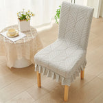 Housse chaise classique rayées adhésive vert clair foncé gris beige orange