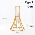 vase decoratif moderne noir or motif geometrique transparent decoration maison