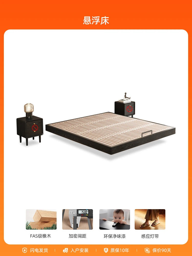 lit moderne bois noir tissu cuir véritable 180x200cm tête lit matelas