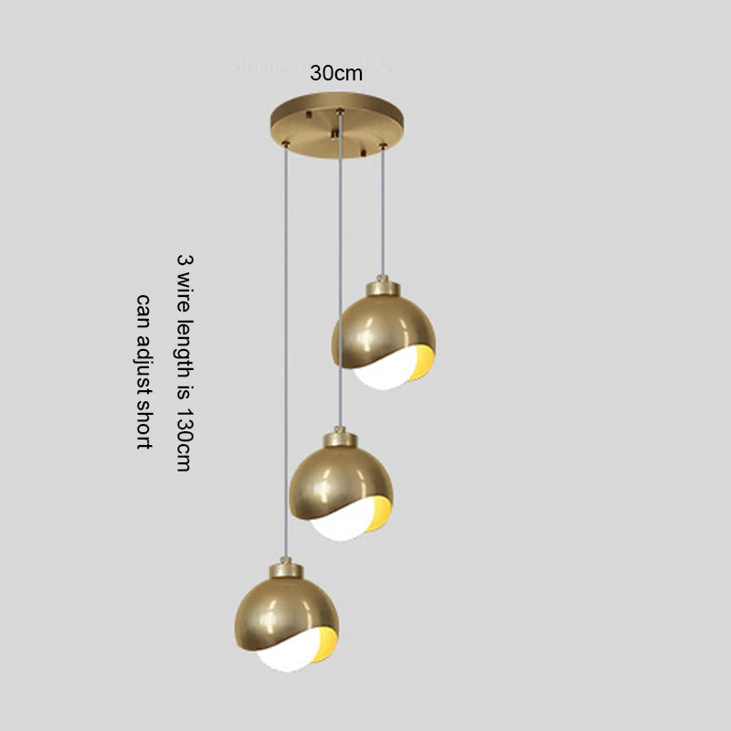 suspension pendentif verre noir doré moderne éclairage chambre salle manger lumière mat opaques
