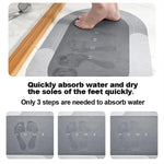 tapis bain gris moderne antidérapant texte bathroom salle bain douche