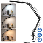 lampe moderne led réglable blanc noir clip table oscillante métal plastique fonctionnelle