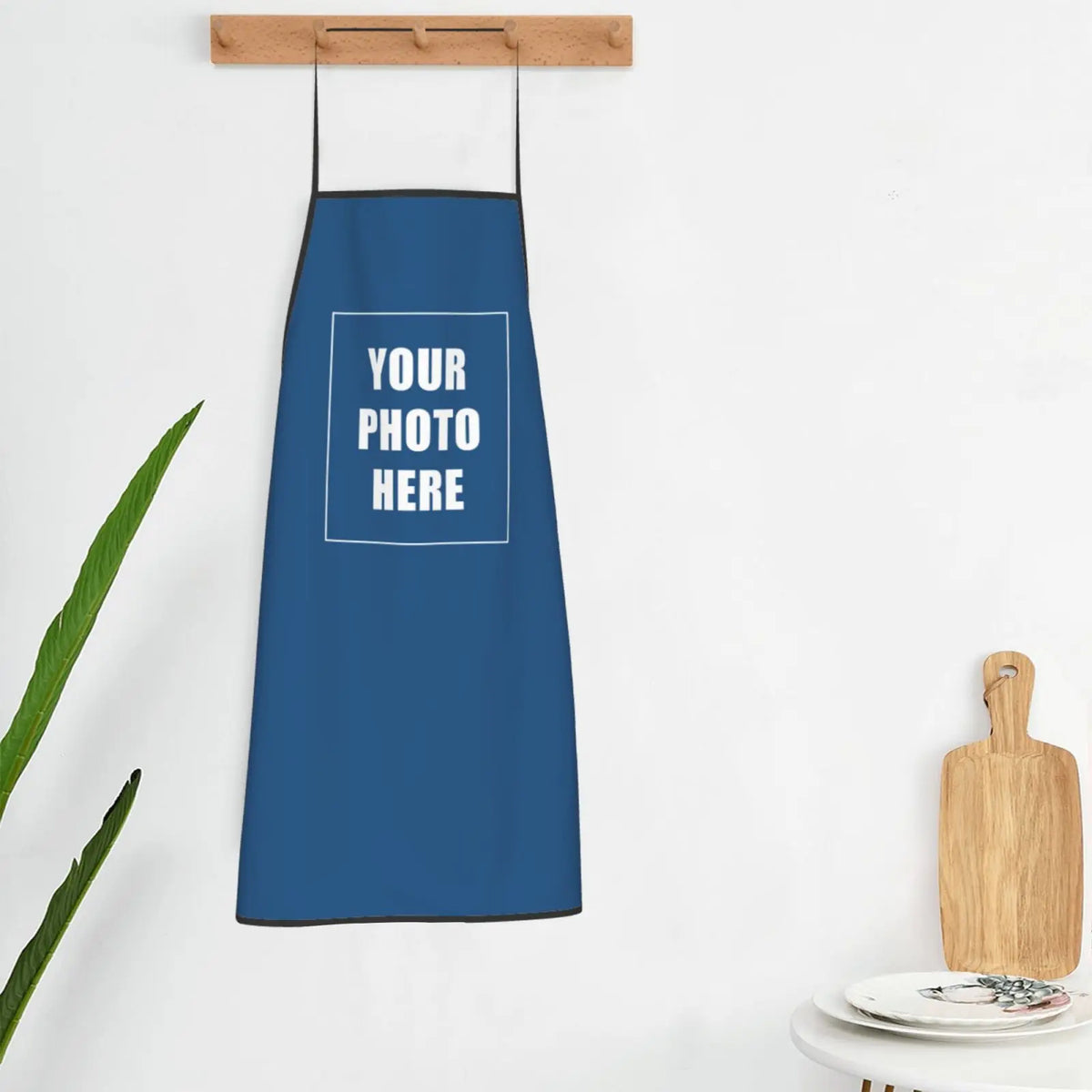 tablier personnalisable moderne noir rose orange blanc bleu gris YOUR PHOTO HERE cooking baking