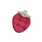 coussin protection tasse moderne pois blanc feuille verte rouge blanc rose