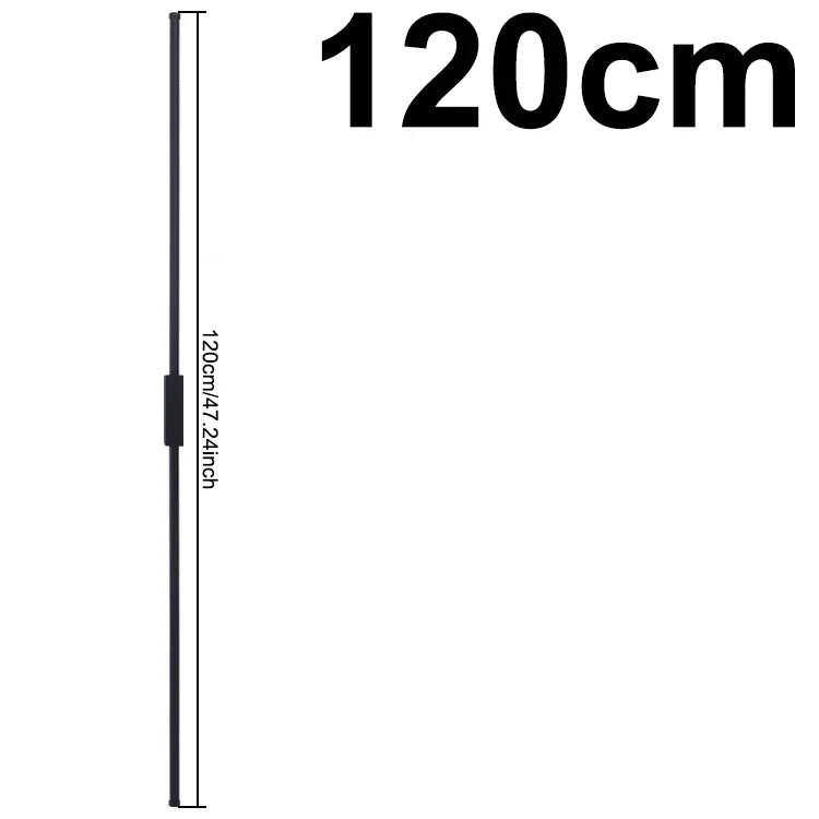 lampe led moderne noire fixée mur 120cm 6500k 4500k 3000k aluminium minimaliste