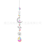guirlande décorative cristaux célestes soleil lune étoile arc ciel chaîne métallique boho