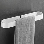 porte serviettes mural blanc noir gris aluminium moderne lisse autonome simple fixations