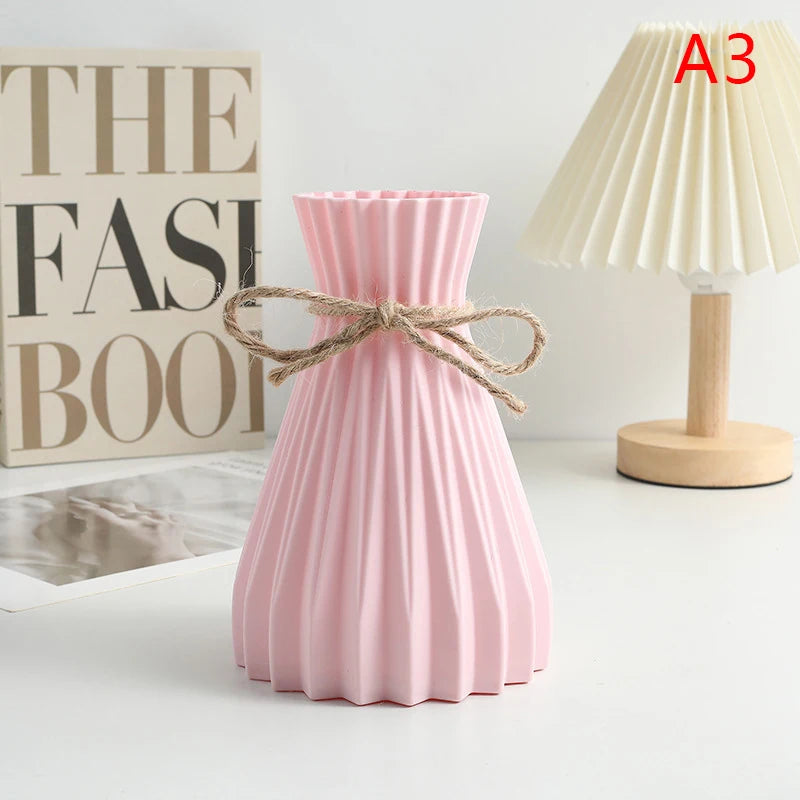 vase moderne élégant rose blanc vert bleu gris beige rayures plissées opacité cordelette