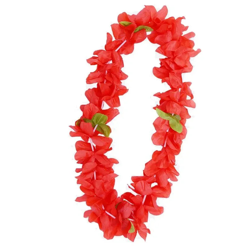 collier fleurs artificielles rouge rose violet jaune bleu vert occasion mariage anniversaire traditionnel