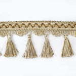 ruban pompons violet marron doré décoration mariage tissu polyester franges élégant accessoire broderie tassel