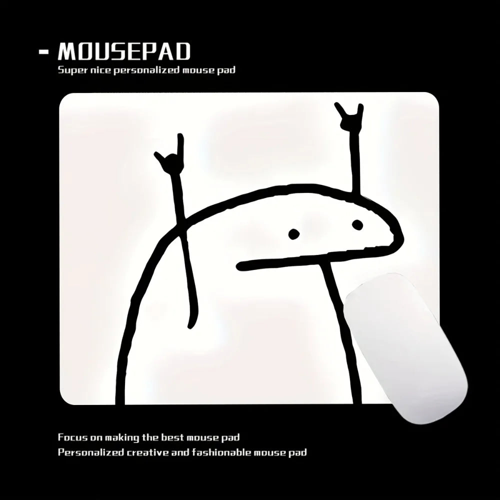 tapis souris caoutchouc blanc rock on minimaliste enfant voyage 18x22cm 20x25cm 25x29cm 25x35cm