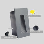 Lampe d'escalier LED gris moderne finition lisse boîte LED haute luminosité aluminium