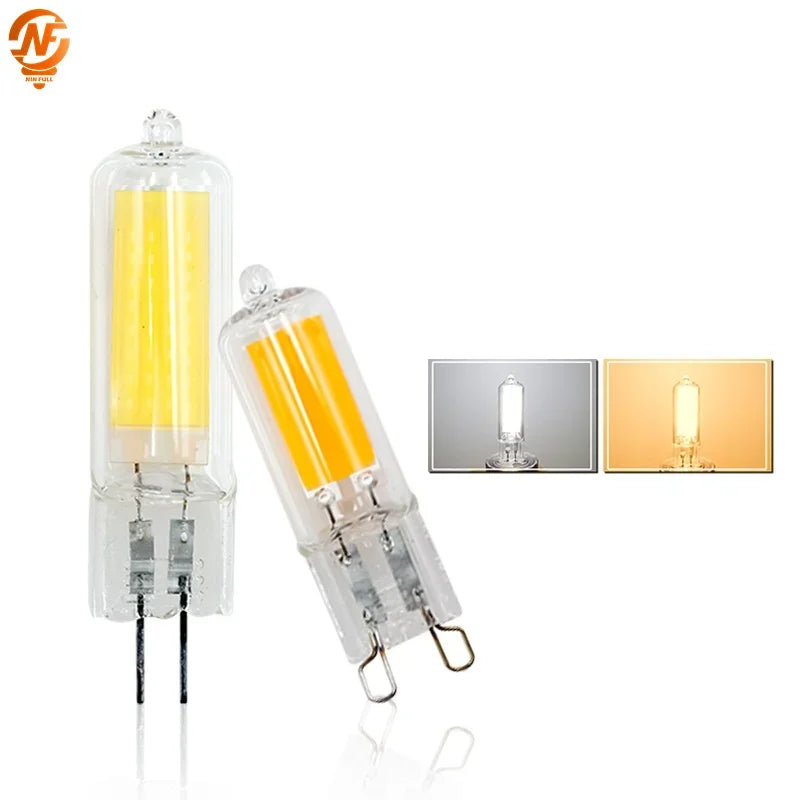 ampoule led filament cob g9 g4 lustre moderne blanc chaud salon intérieur