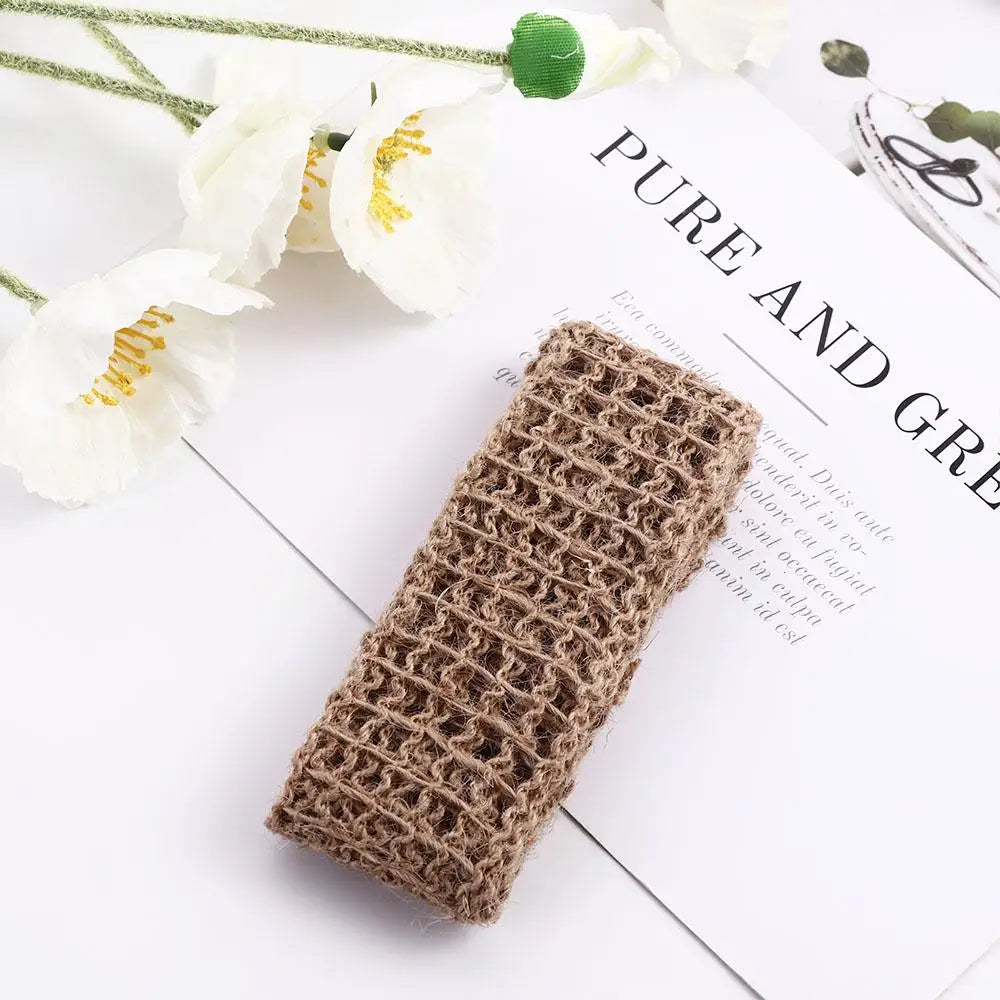 ruban jute beige motif géométrique rustique double face emballage cadeau decoration maison