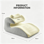 coussin support cervical ergonomique mousse mémoire forme coton carreaux beige gris confort lit