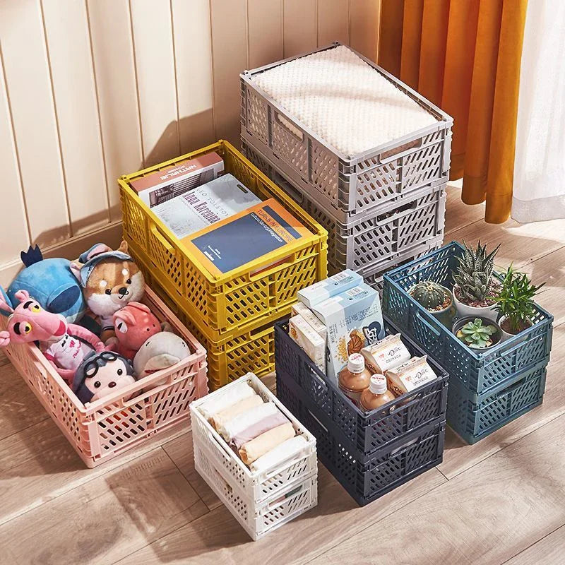 panier rangement pliable plastique perforé maison organisateur moderne