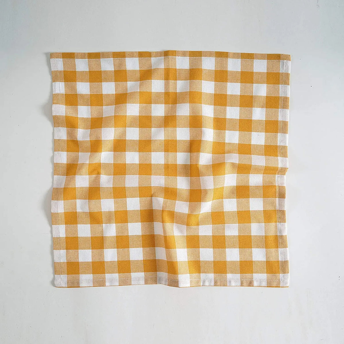 serviettes table orange blanches carreaux classiques pack 12 24 cm45cm