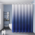 rideau douche moderne ombre bleu gris imperméable crochets taille 120x200cm