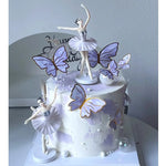 figurines danseuses blanches roses dorées plumes papillons classiques anniversaire mariage fêtes