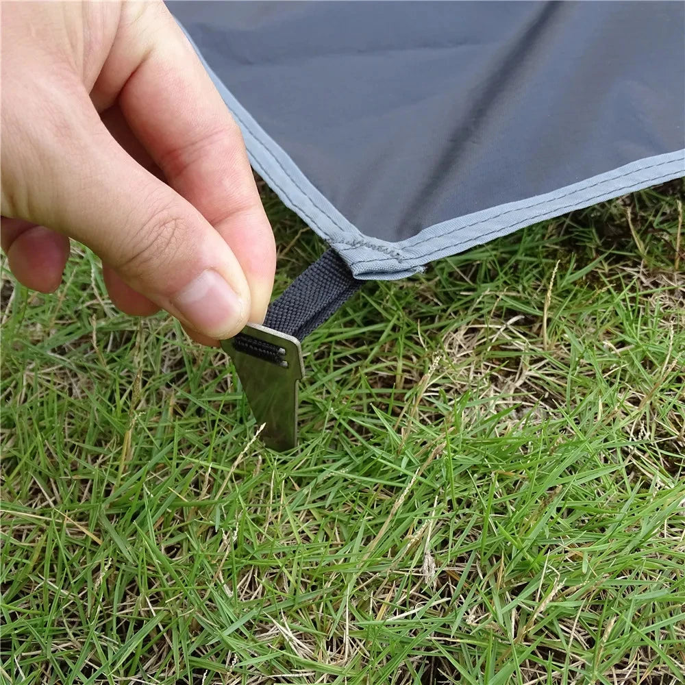 tapis camping imperméable gonflable piquets sac rangement noir moderne outdoor campagne ultraléger portableextérieur