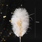 décoration gâteau cygne transparent plumes blanches paillettes argentées mariage anniversaire saint valentin festive