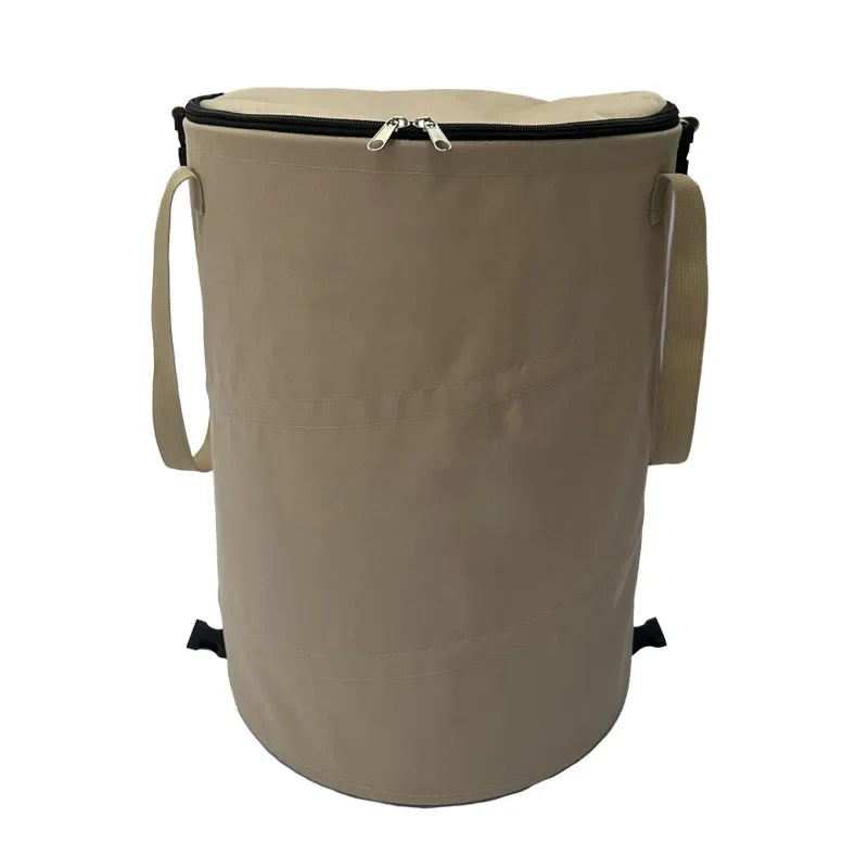 Sac pliable poubelle khaki noir vert pratique clips renforcés toile robusteextérieur camping jardin