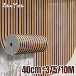 papier peint autoadhésif vinyle moderne rayures beige noir 10m résistant l'eau chambre salon