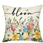 housse coussin floral inspirant moderne polyester peachskin 40x40 45x45 50x50 60x60 opaque motifs fleurs