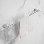 accessoires salle bain chrome porte serviettes double porte savon papier toilette brosse wc moderne
