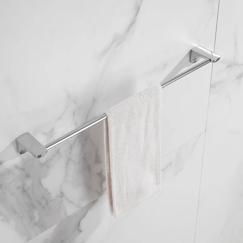 accessoires salle bain chrome porte serviettes double porte savon papier toilette brosse wc moderne