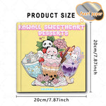 livre coloriage adultes dessins animés kawaii desserts animaux fleurs papier opaque crayons feutres gommes