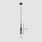luminaire suspendu moderne minimaliste noir gris verre transparent chambre salon