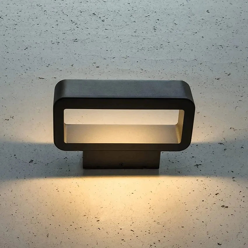 applique murale led moderne industrielle fixee mur noir mat étanche ip65 90 260v 249