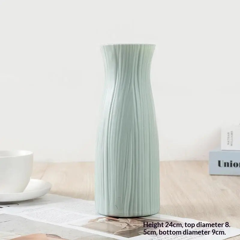 vases decoratifs modernes minimalistes rose vert blanc texturés fleurs artificielles