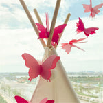 guirlande papillons papier couleurs violet bleu orange rose vert guirlande festive enfantine bohème structure