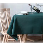 nappe vert foncé unie polyester table moderne réutilisable lavable machine occasionnelle festive