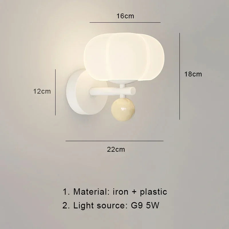 lampe murale moderne blanc beige vert matériau fer murale éclairage quotidien nordique 249 2000