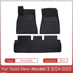 tapis sol voiture tesla model noir rayures horizontales moderne antidérapant imperméable