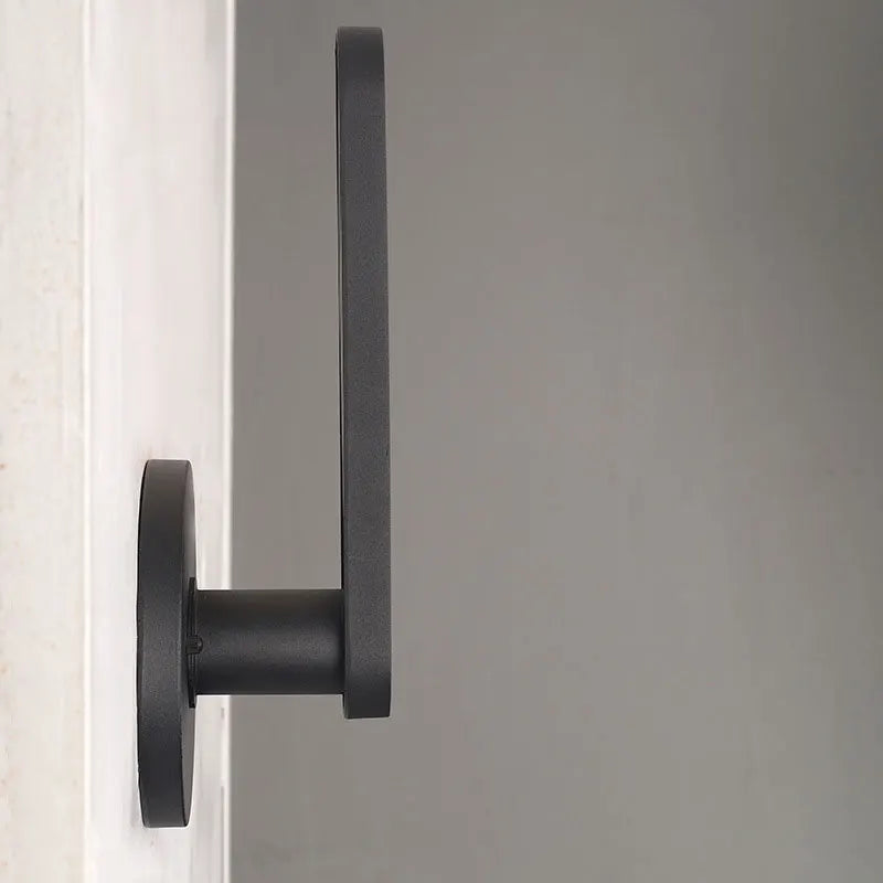 lampe murale moderne noir mat ip65 led minimaliste aluminium hydrofuge