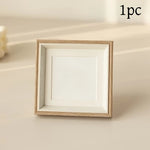 cadres photo carrés miniatures blanc doré rose gris texturés zen transparents 10cm