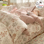 Housse de couette coton floral rose - Ombre Interieur