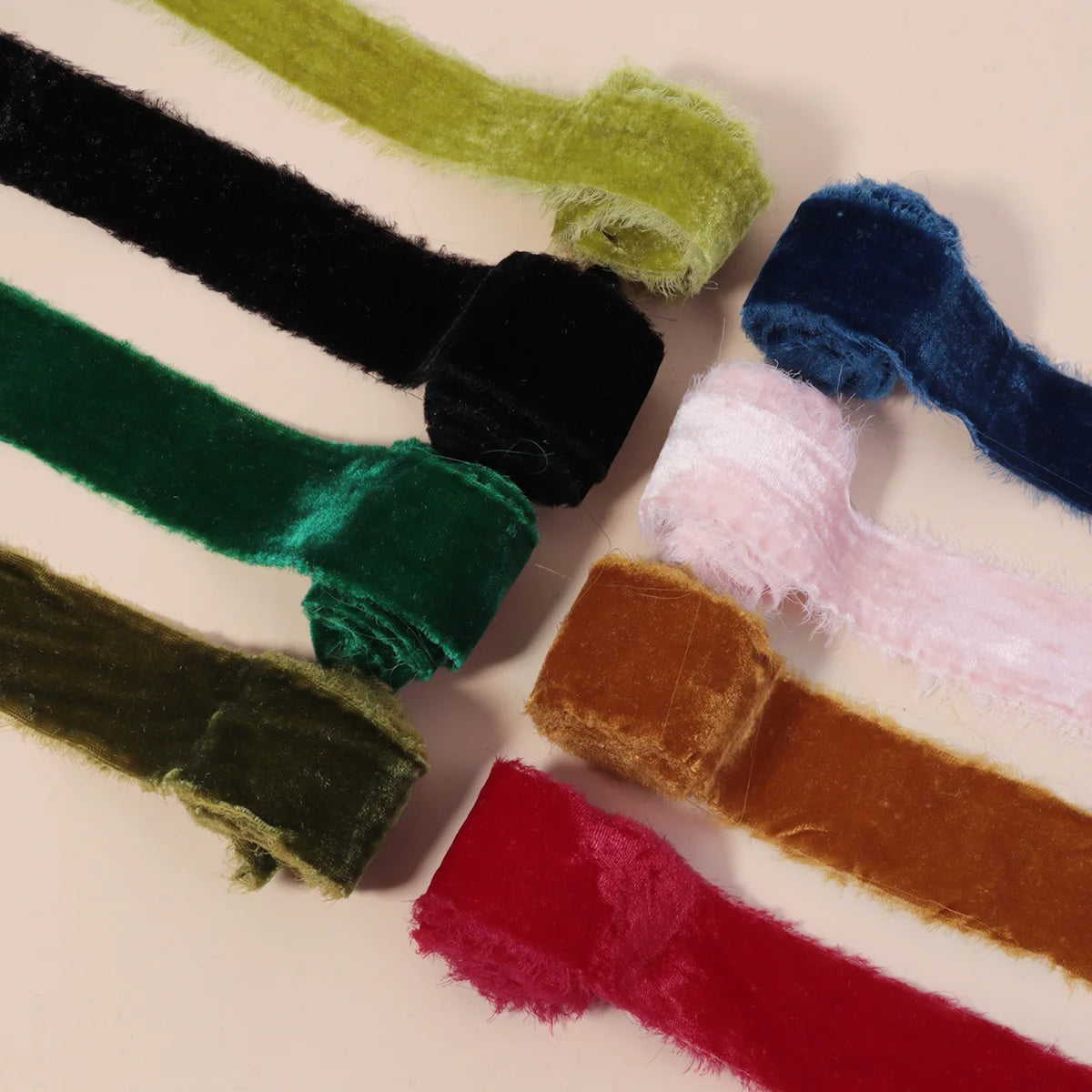 rubans velours opaques classiques 4cm olive vert rouge blanc bleu marine pale emballage decoration