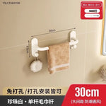 porte serviettes mural blanc moderne double barres aluminium fixations serviettes brosse